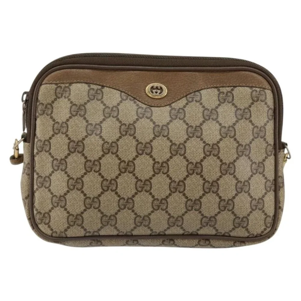 Authentic GUCCI GG Supreme Shoulder Bag PVC Beige Gold 97 02 068 - Picture 9 of 16